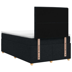 Κρεβάτι box spring με στρώμα Μαύρο 120 x 200 cm Ύφασμα - Pakobazaar