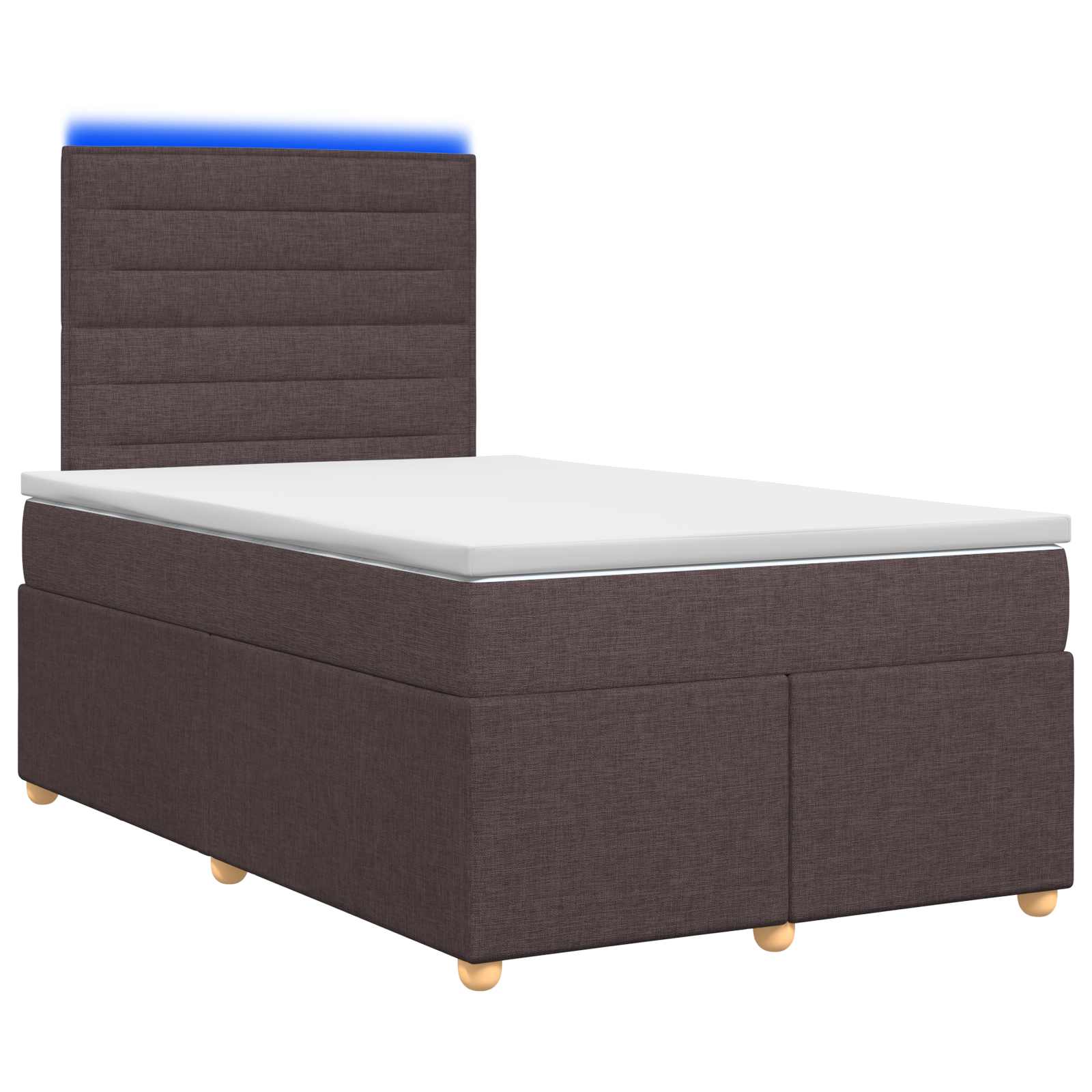 Κρεβάτι box spring με στρώμα Σκούρο Καφέ 120 x 200 cm Ύφασμα