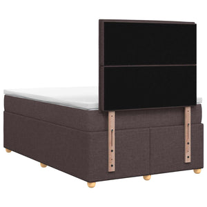 Κρεβάτι box spring με στρώμα Σκούρο Καφέ 120 x 200 cm Ύφασμα
