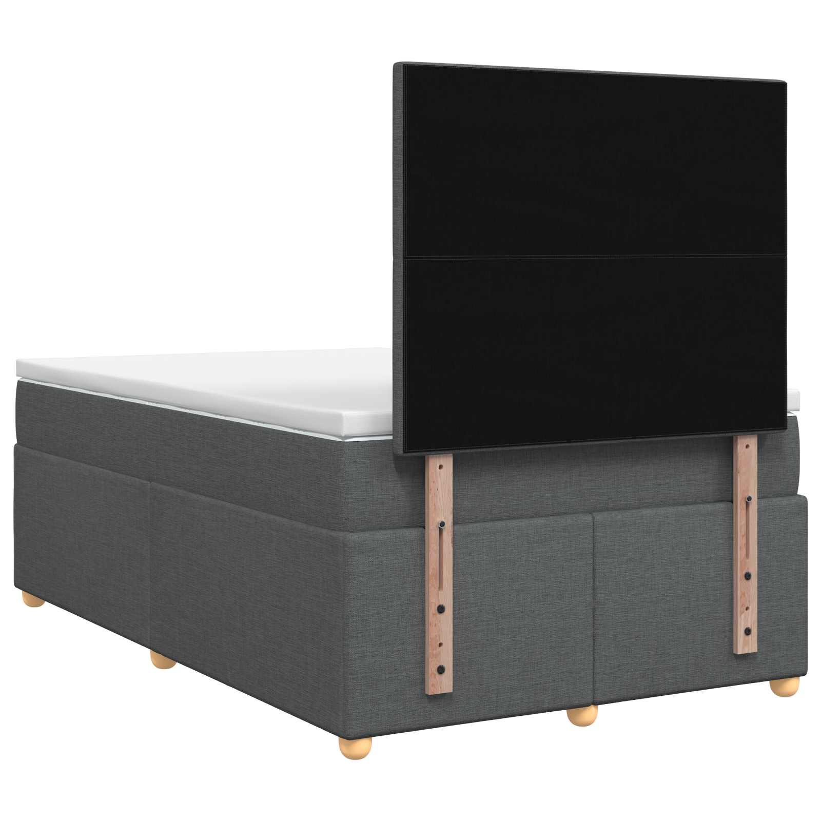 Κρεβάτι box spring με στρώμα Σκούρο Γκρι 120 x 200 cm Ύφασμα - Pakobazaar