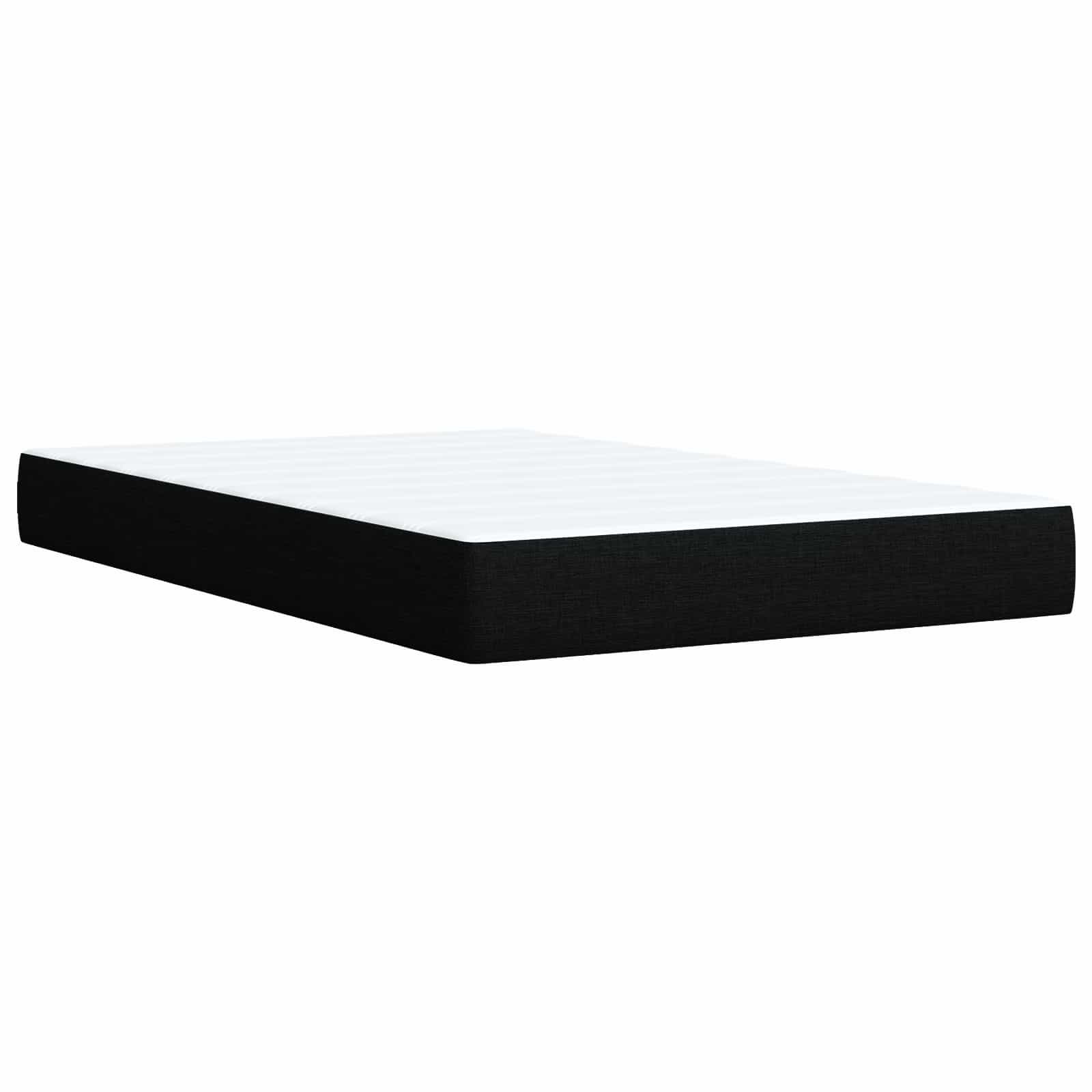 Κρεβάτι box spring με στρώμα Μαύρο 120 x 200 cm Ύφασμα - Pakobazaar