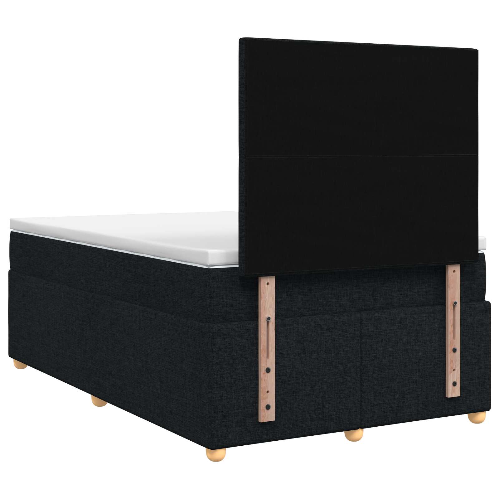 Κρεβάτι box spring με στρώμα Μαύρο 120 x 200 cm Ύφασμα - Pakobazaar