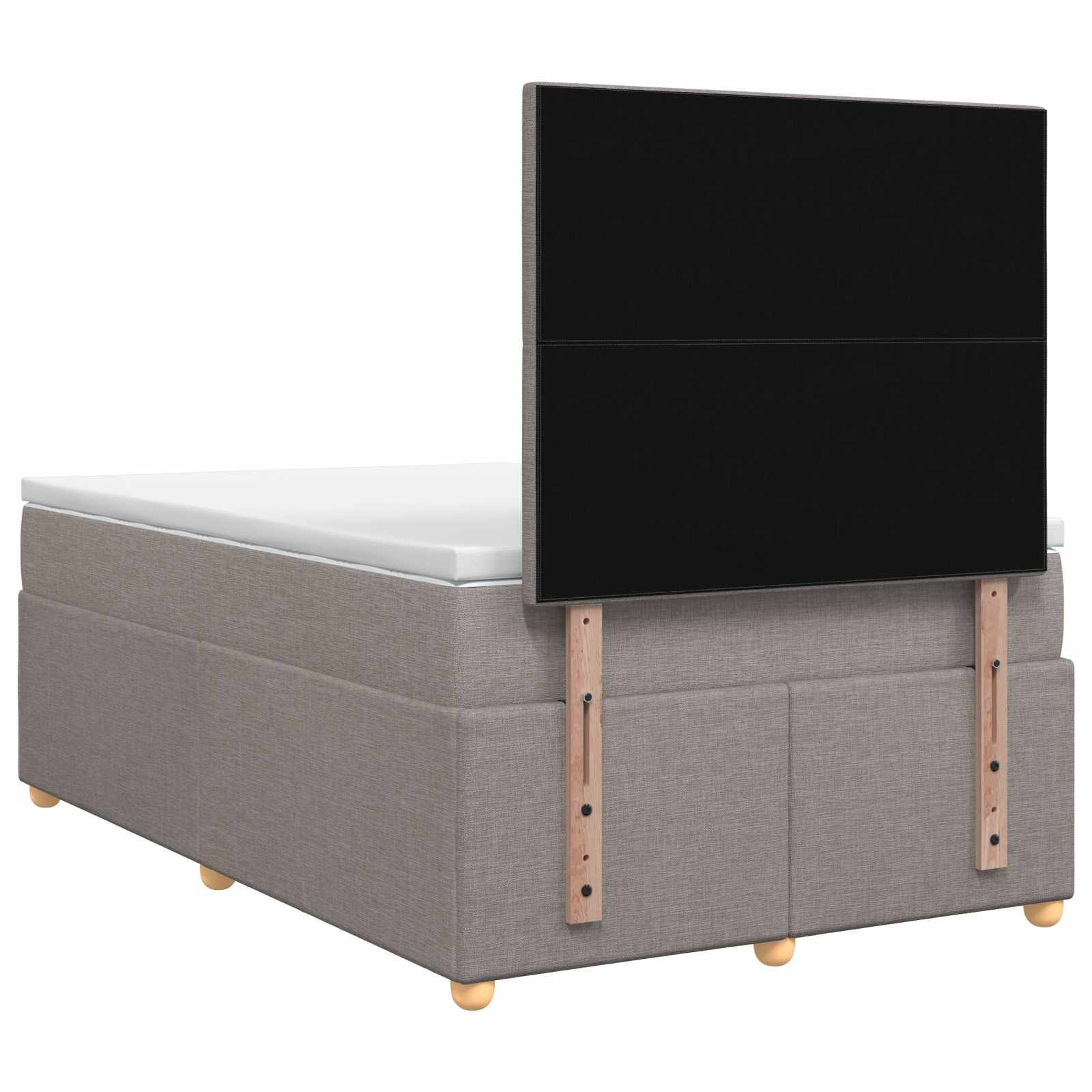Κρεβάτι box spring με στρώμα Taupe 120 x 200 cm Ύφασμα - Pakobazaar