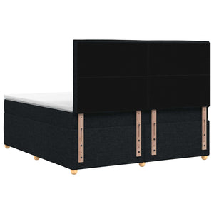 Κρεβάτι box spring με στρώμα Μαύρο 140 x 200 cm Ύφασμα - Pakobazaar