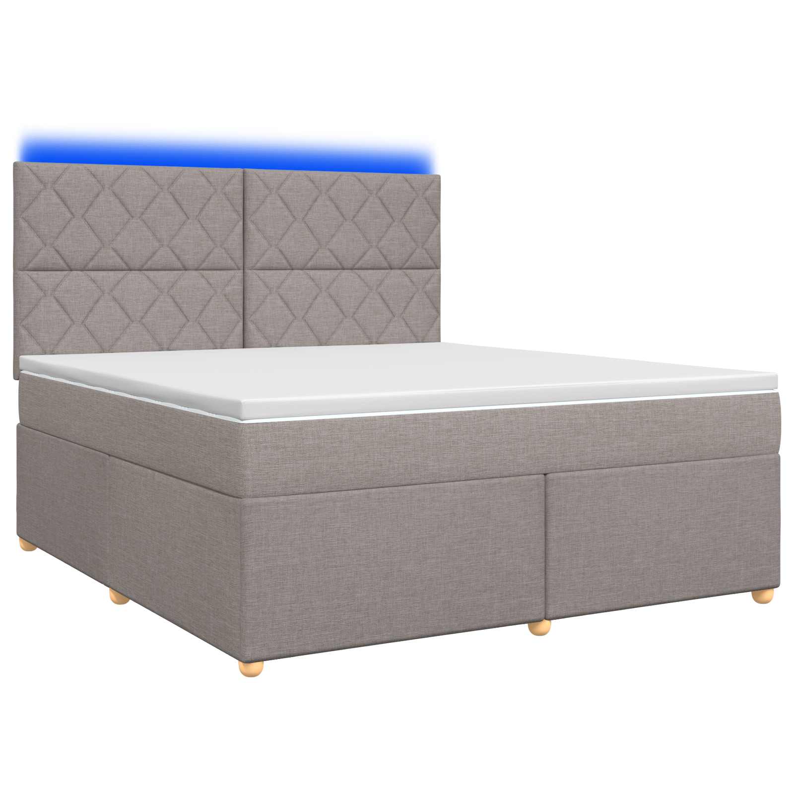 Κρεβάτι box spring με στρώμα Taupe 140 x 200 cm Ύφασμα