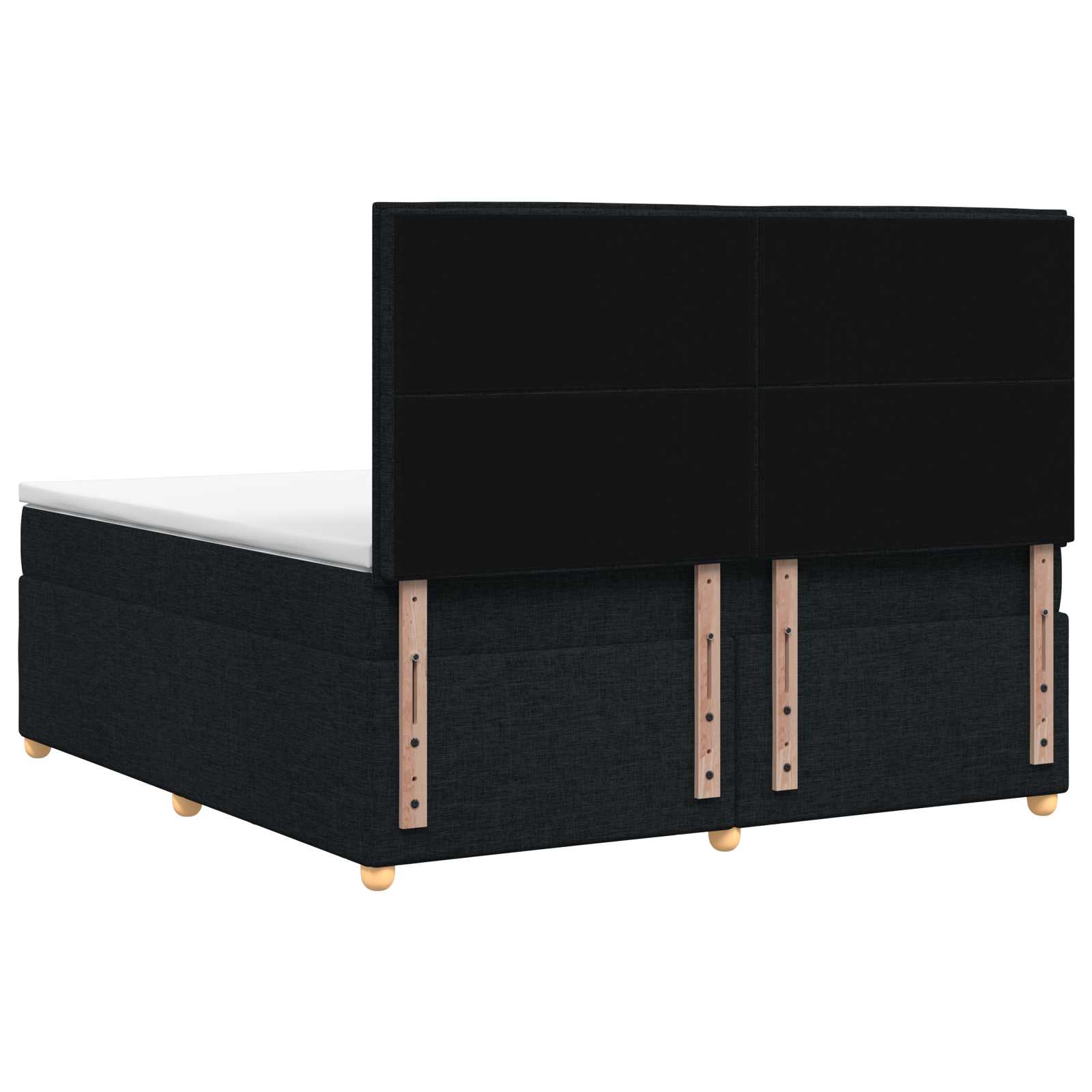 Κρεβάτι box spring με στρώμα Μαύρο 160 x 200 cm Ύφασμα