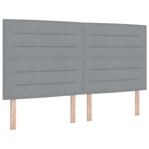 Κρεβάτι box spring με στρώμα Ανοιχτό γκρι 180 x 200 cm Ύφασμα