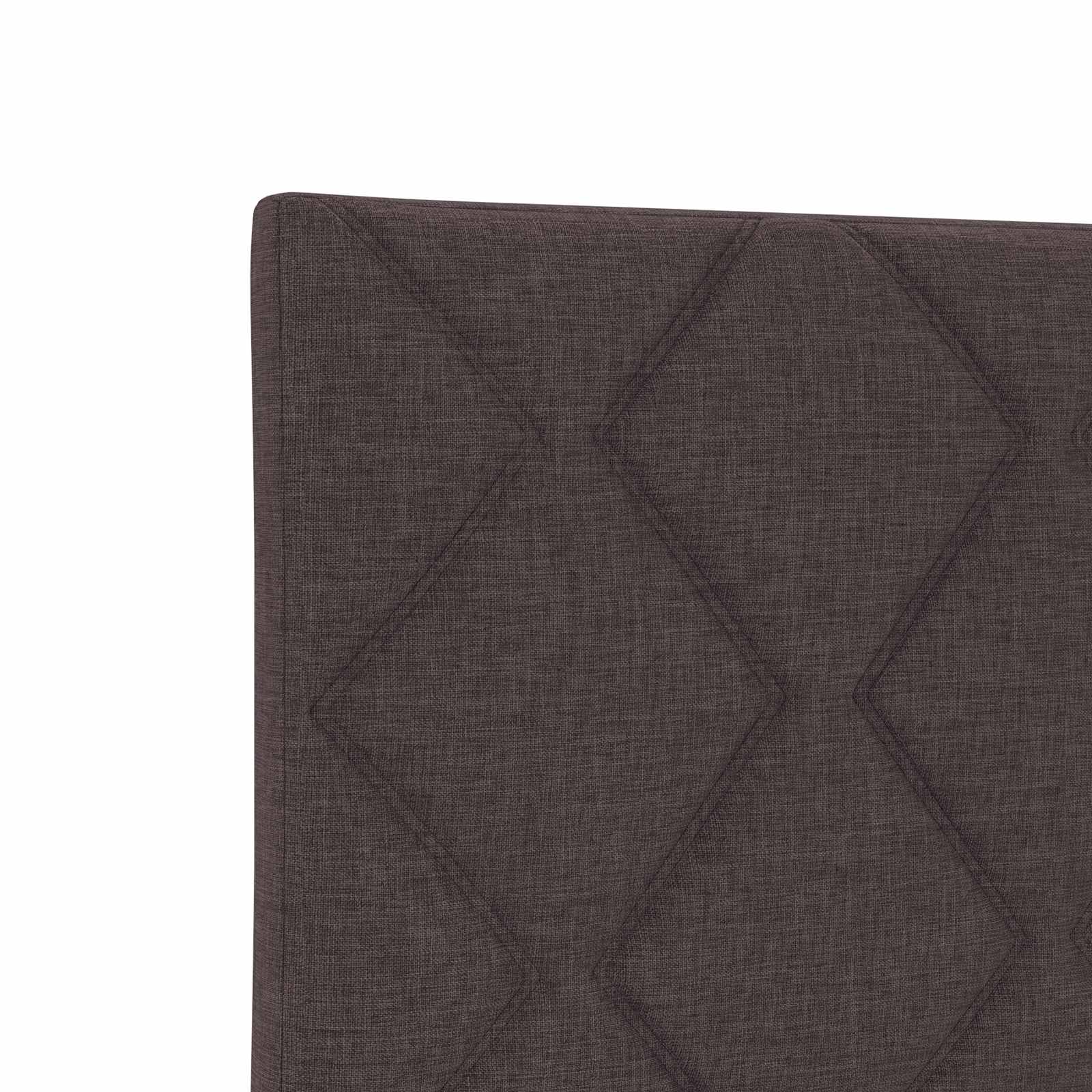 Κρεβάτι box spring με στρώμα Σκούρο Καφέ 180 x 200 cm Ύφασμα - Pakobazaar