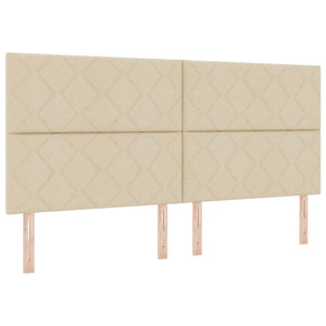 Κρεβάτι box spring με στρώμα Κρεμ 200 x 200 cm Ύφασμα - Pakobazaar