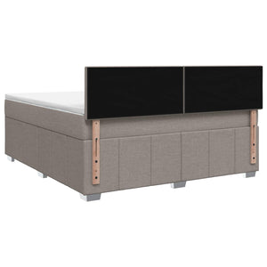 Κρεβάτι με κουτί ελατηρίου LED και στρώμα Taupe 180 x 200 cm - Pakobazaar
