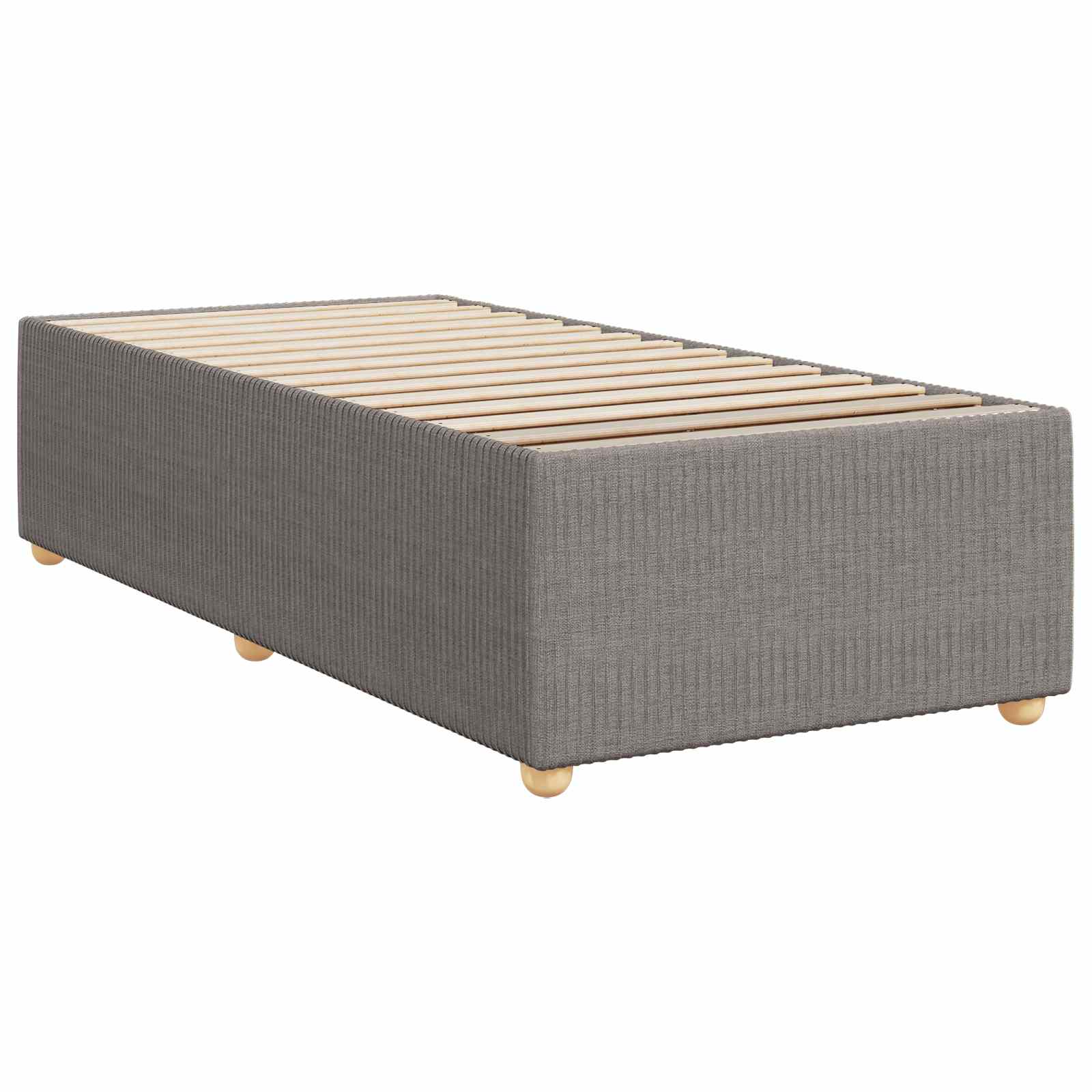 Κρεβάτι με κουτί ελατηρίου LED και στρώμα Taupe 90 x 200 cm - Pakobazaar