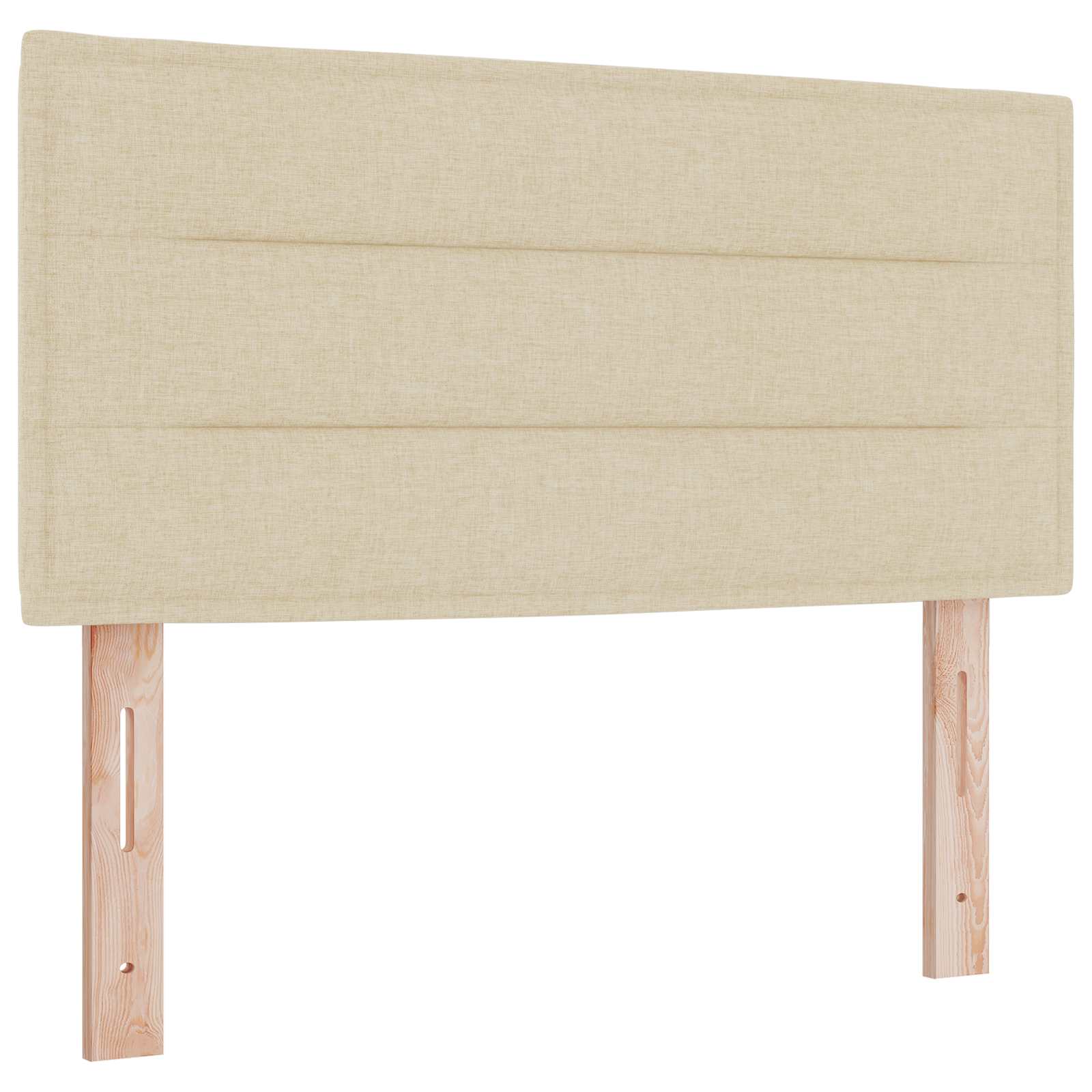 Κρεβάτι Ottoman με στρώμα με κεφαλάρι Κρεμ 120 x 200 cm Ύφασμα
