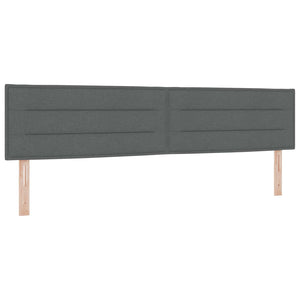 Κρεβάτι Ottoman με στρώμα Σκούρο Γκρι 200 x 200 cm Ύφασμα