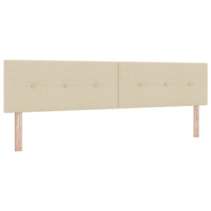 Κρεβάτι Ottoman με στρώμα με κεφαλάρι Κρεμ 200 x 200 cm Ύφασμα
