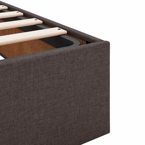 Κρεβάτι Ottoman με στρώμα Σκούρο Καφέ 140 x 200 cm Ύφασμα