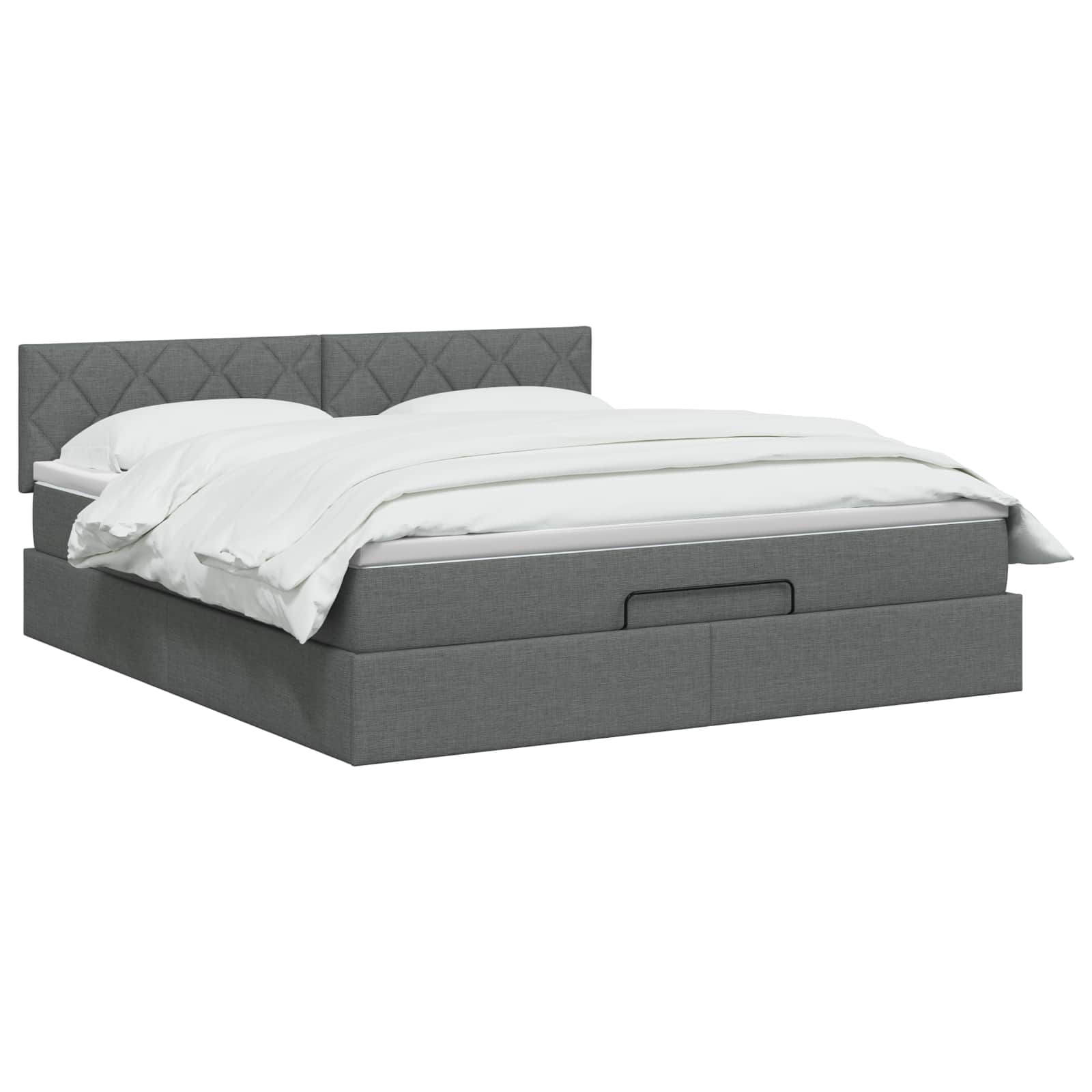 Κρεβάτι Ottoman με στρώμα Σκούρο Γκρι 180 x 200 cm Ύφασμα - Pakobazaar