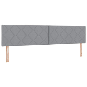 Κρεβάτι Ottoman με στρώμα Ανοιχτό γκρι 200 x 200 cm Ύφασμα