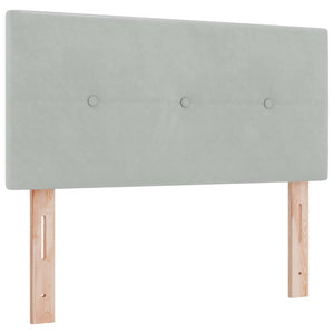 Κρεβάτι Ottoman με στρώμα Ανοιχτό γκρι 80 x 200 cm Βελούδο - Pakobazaar
