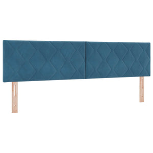 Κρεβάτι Ottoman με στρώμα Σκούρο Μπλε 180 x 200 cm Βελούδο