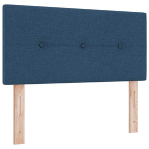 Κρεβάτι Ottoman με Στρώμα και LED Μπλε 100 x 200 cm Ύφασμα