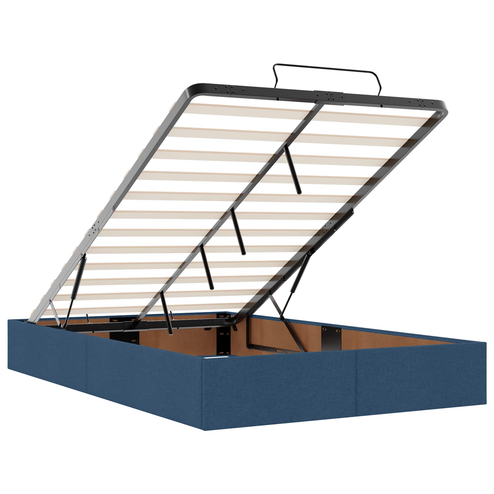 Κρεβάτι Ottoman με Στρώμα και LED Μπλε 120 x 190 cm Ύφασμα - Pakobazaar