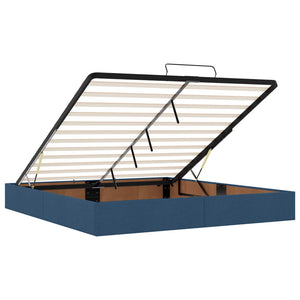 Κρεβάτι Ottoman με Στρώμα και LED Μπλε 180 x 200 cm Ύφασμα - Pakobazaar
