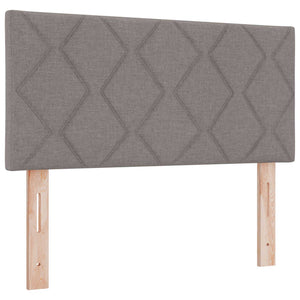 Κρεβάτι Ottoman με Στρώμα και LED Taupe 100 x 200 cm Ύφασμα