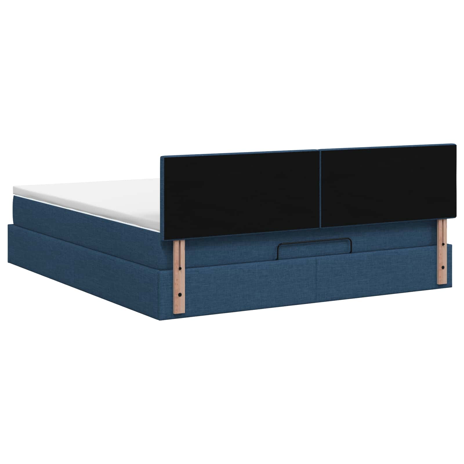 Κρεβάτι Ottoman με Στρώμα και LED Μπλε 140 x 200 cm Ύφασμα - Pakobazaar