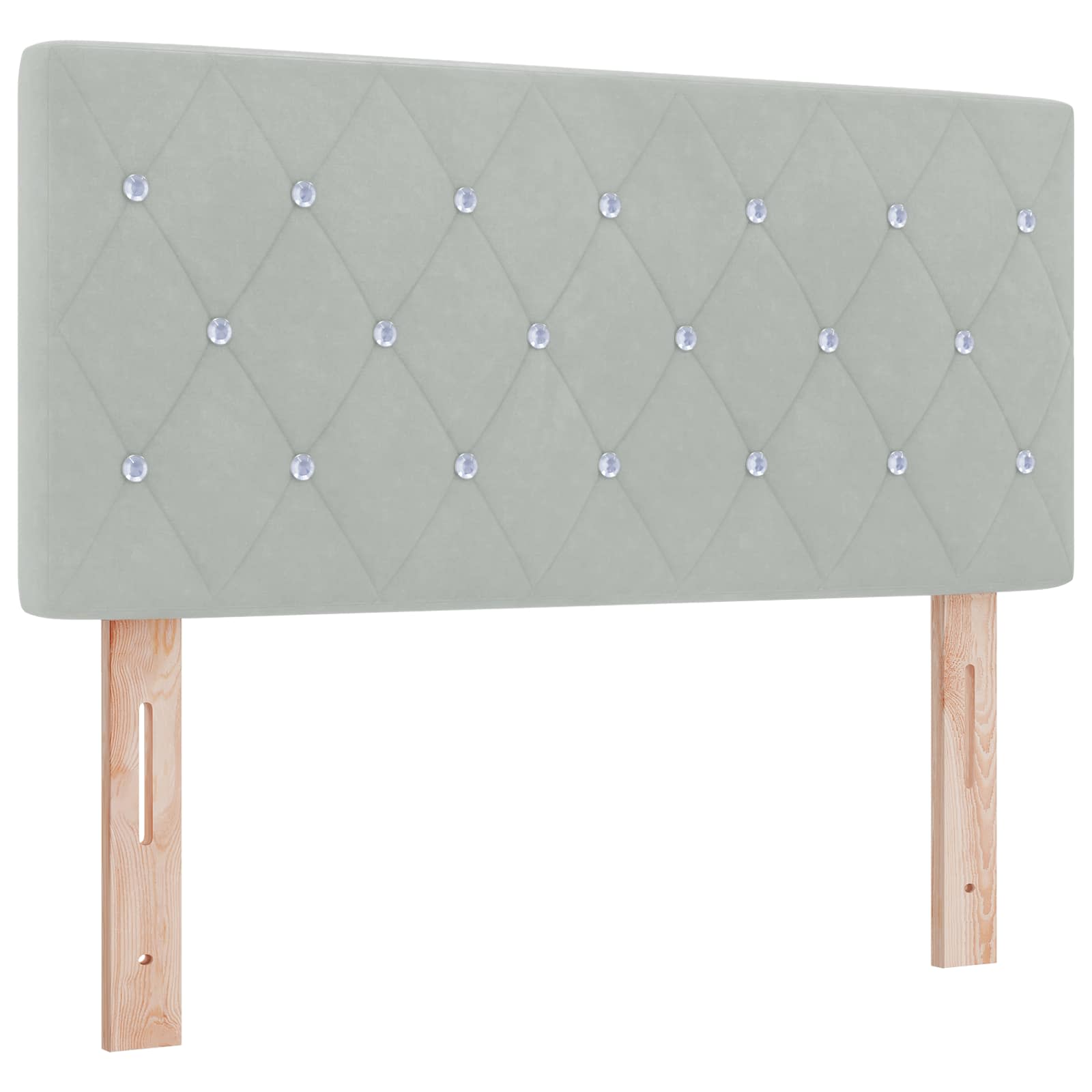 Κρεβάτι Ottoman με Στρώμα και LED Ανοιχτό γκρι 100 x 200 cm - Pakobazaar