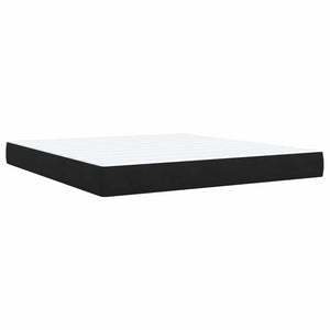 Κρεβάτι Ottoman με Στρώμα και LED Μαύρο 180 x 200 cm Βελούδο - Pakobazaar