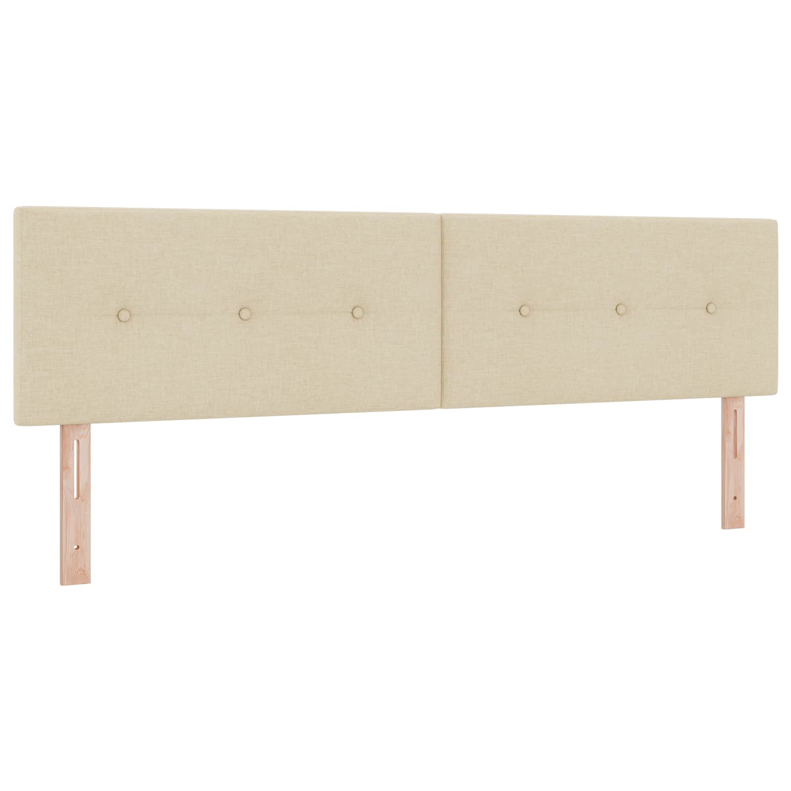 Κρεβάτι Ottoman με Στρώμα και LED Κρεμ 180 x 200 cm Ύφασμα - Pakobazaar