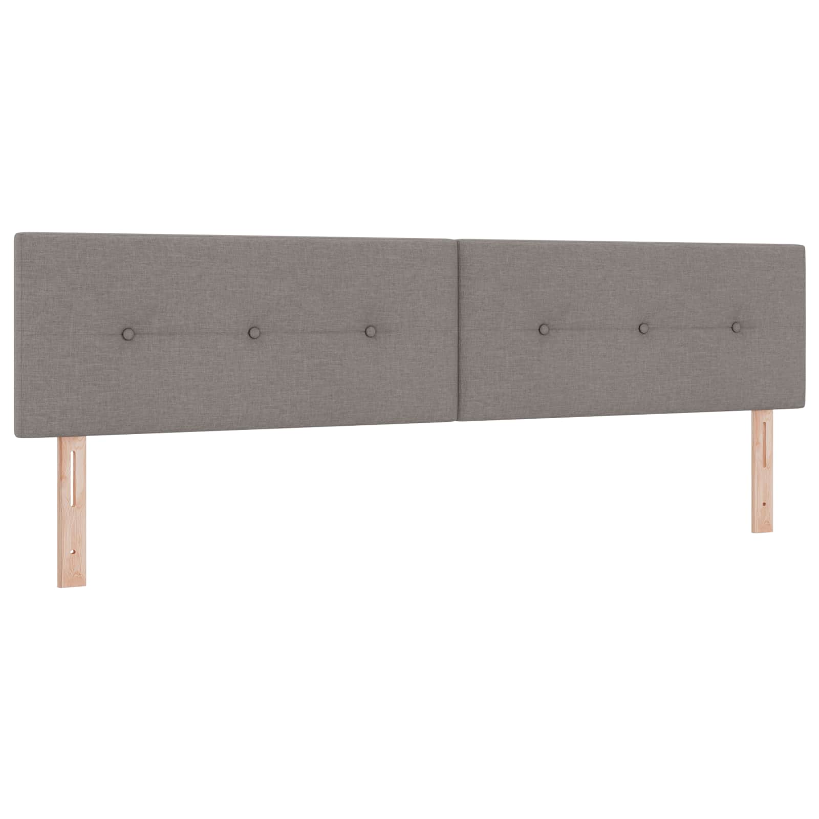 Κρεβάτι Ottoman με Στρώμα και LED Taupe 200 x 200 cm Ύφασμα