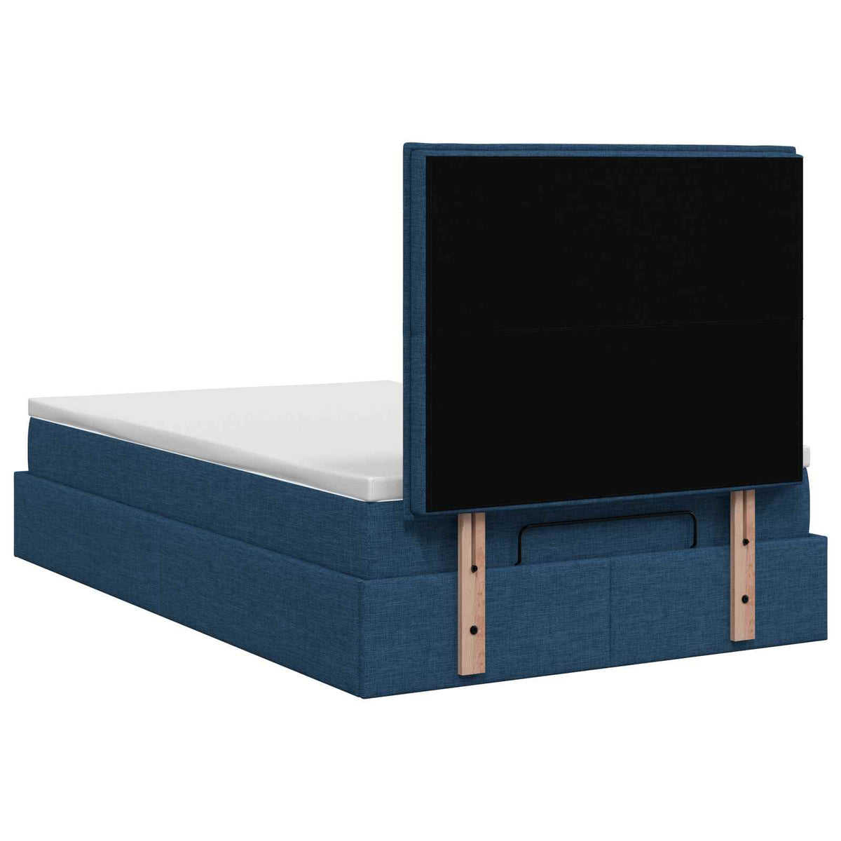 Κρεβάτι Ottoman με στρώμα με κεφαλάρι Μπλε 120 x 190 cm Ύφασμα - Pakobazaar