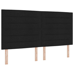 Κρεβάτι Ottoman με στρώμα με κεφαλάρι Μαύρο 180 x 200 cm Ύφασμα