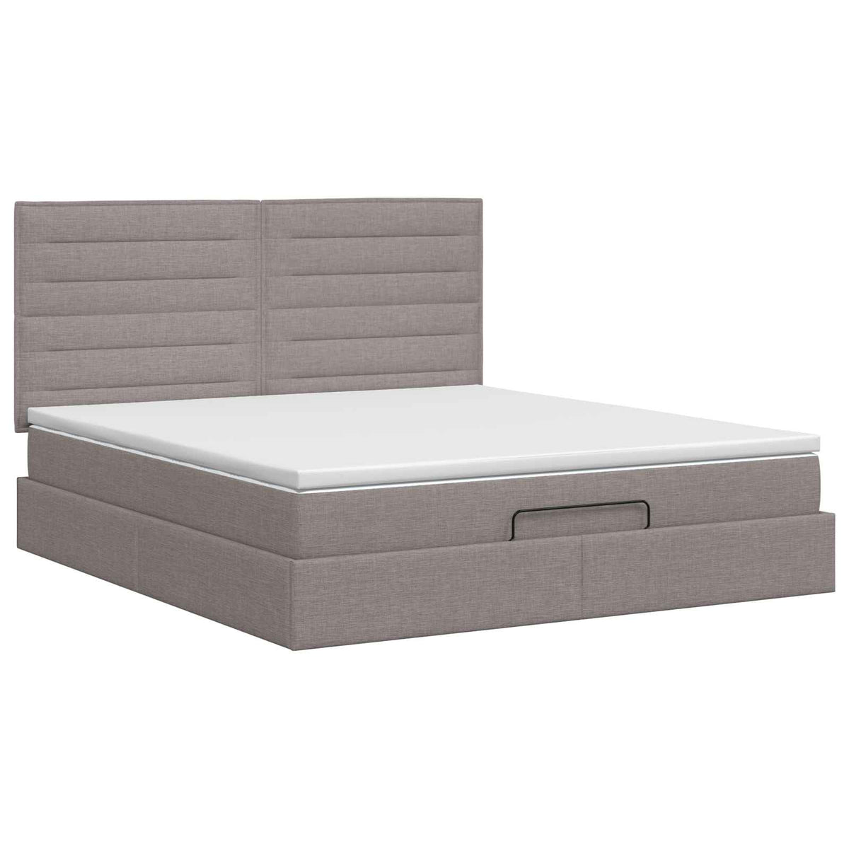 Κρεβάτι Ottoman με στρώμα με κεφαλάρι Taupe 180 x 200 cm Ύφασμα