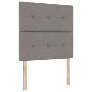 Κρεβάτι Ottoman με στρώμα με κεφαλάρι Taupe 100 x 200 cm Ύφασμα