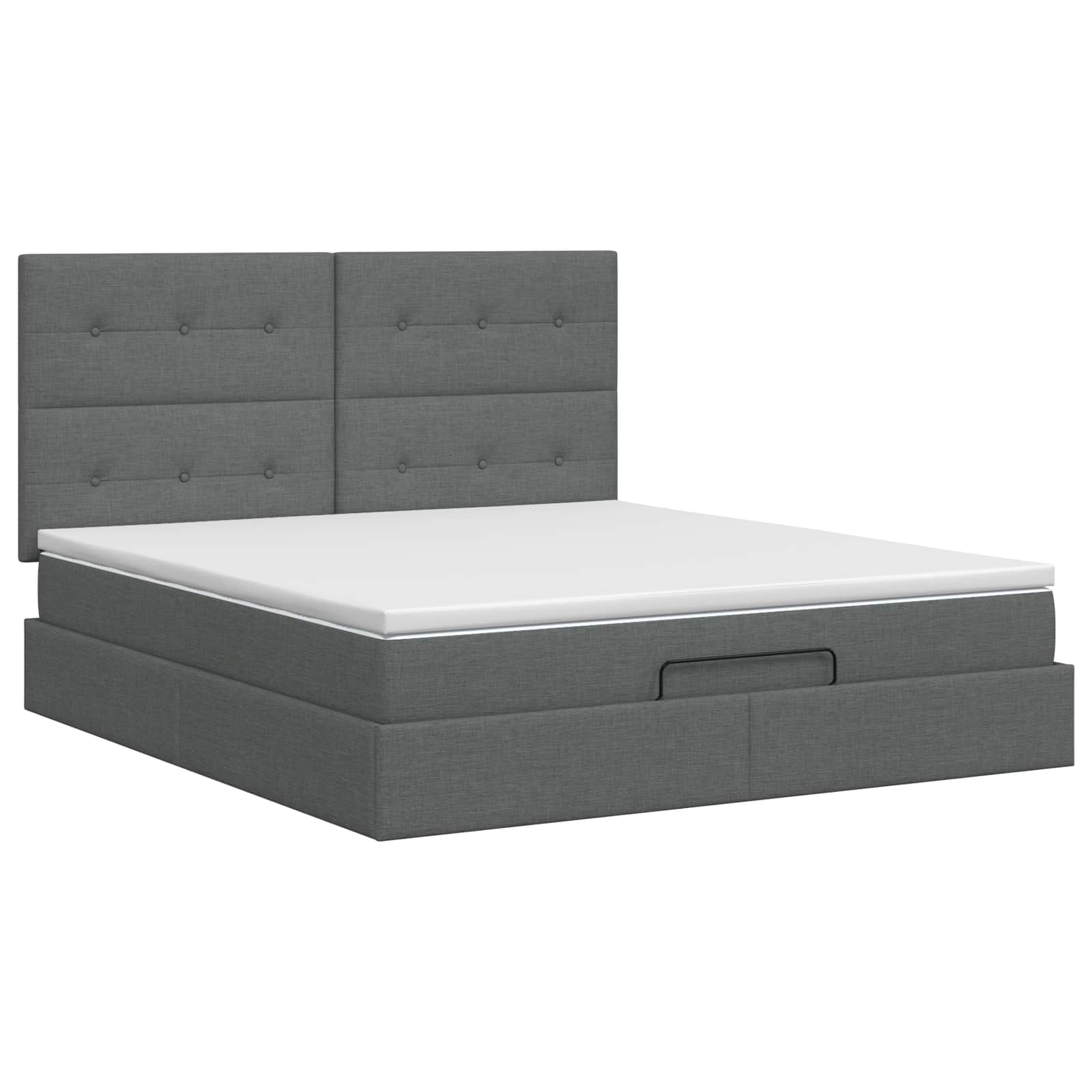 Κρεβάτι Ottoman με στρώμα Σκούρο Γκρι 180 x 200 cm Ύφασμα