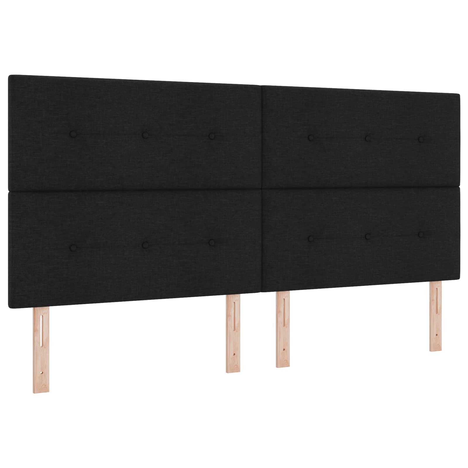 Κρεβάτι Ottoman με στρώμα με κεφαλάρι Μαύρο 200 x 200 cm Ύφασμα - Pakobazaar