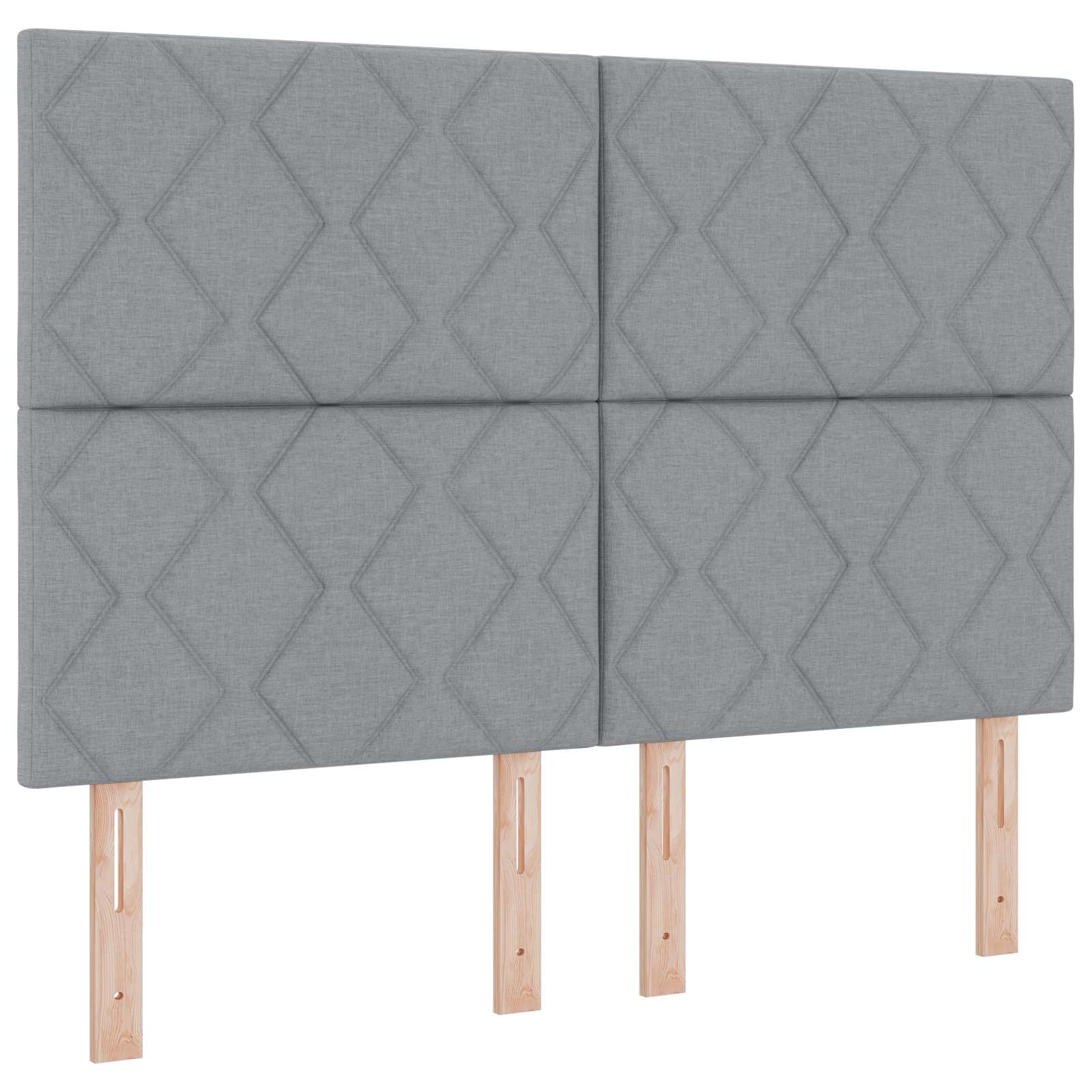 Κρεβάτι Ottoman με στρώμα Ανοιχτό γκρι 140 x 200 cm Ύφασμα - Pakobazaar