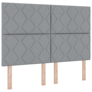 Κρεβάτι Ottoman με στρώμα Ανοιχτό γκρι 140 x 200 cm Ύφασμα - Pakobazaar