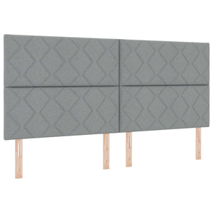 Κρεβάτι Ottoman με στρώμα Ανοιχτό γκρι 200 x 200 cm Ύφασμα - Pakobazaar