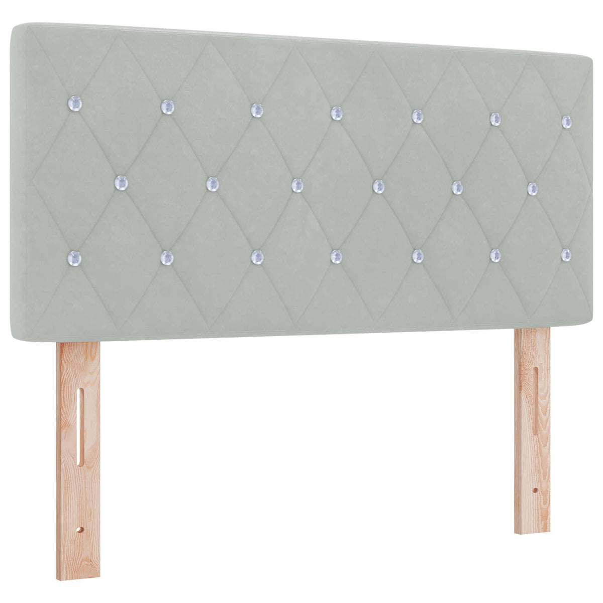Κρεβάτι Ottoman με στρώμα Ανοιχτό γκρι 90 x 200 cm Βελούδο - Pakobazaar