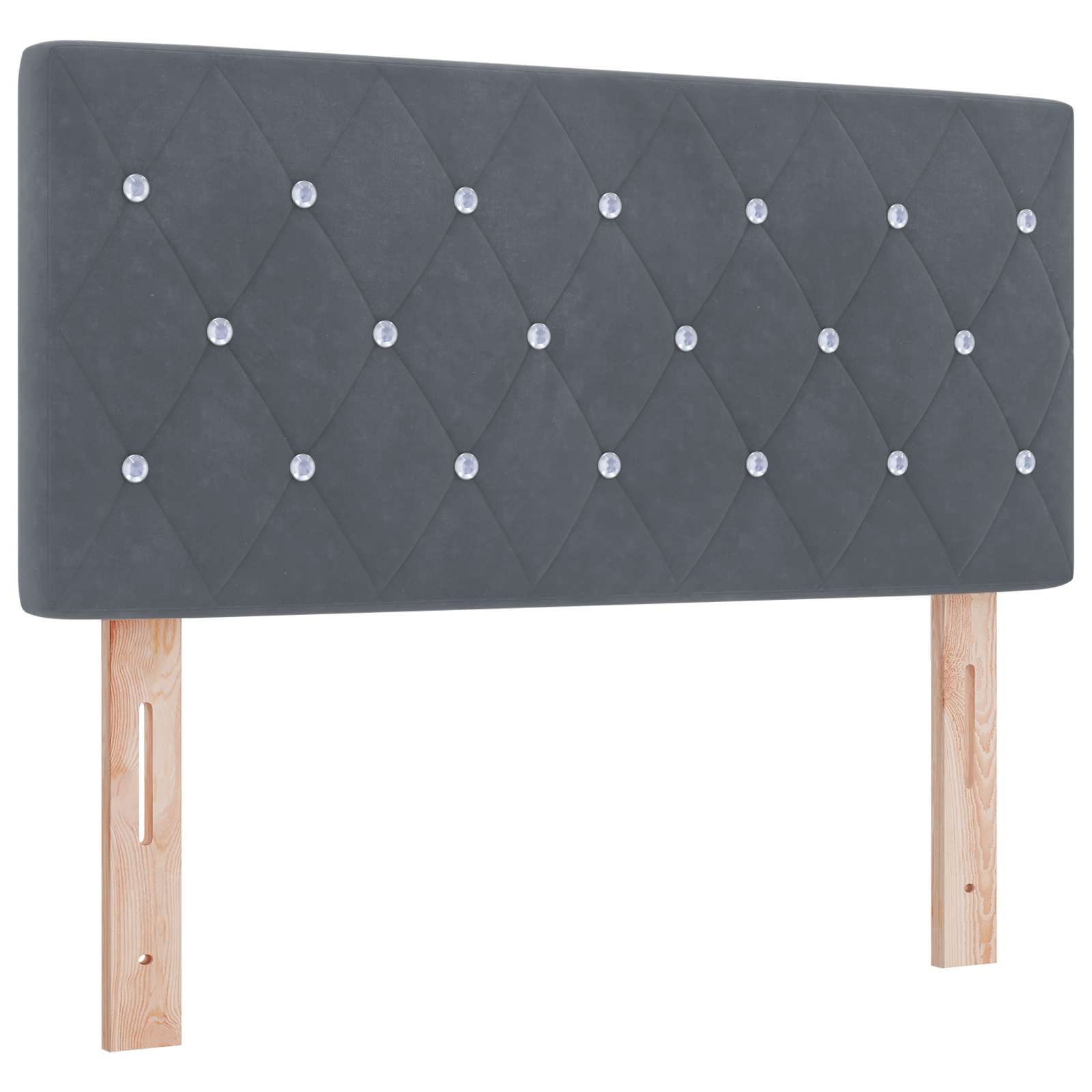 Κρεβάτι Ottoman με στρώμα Σκούρο Γκρι 120 x 200 cm Βελούδο - Pakobazaar