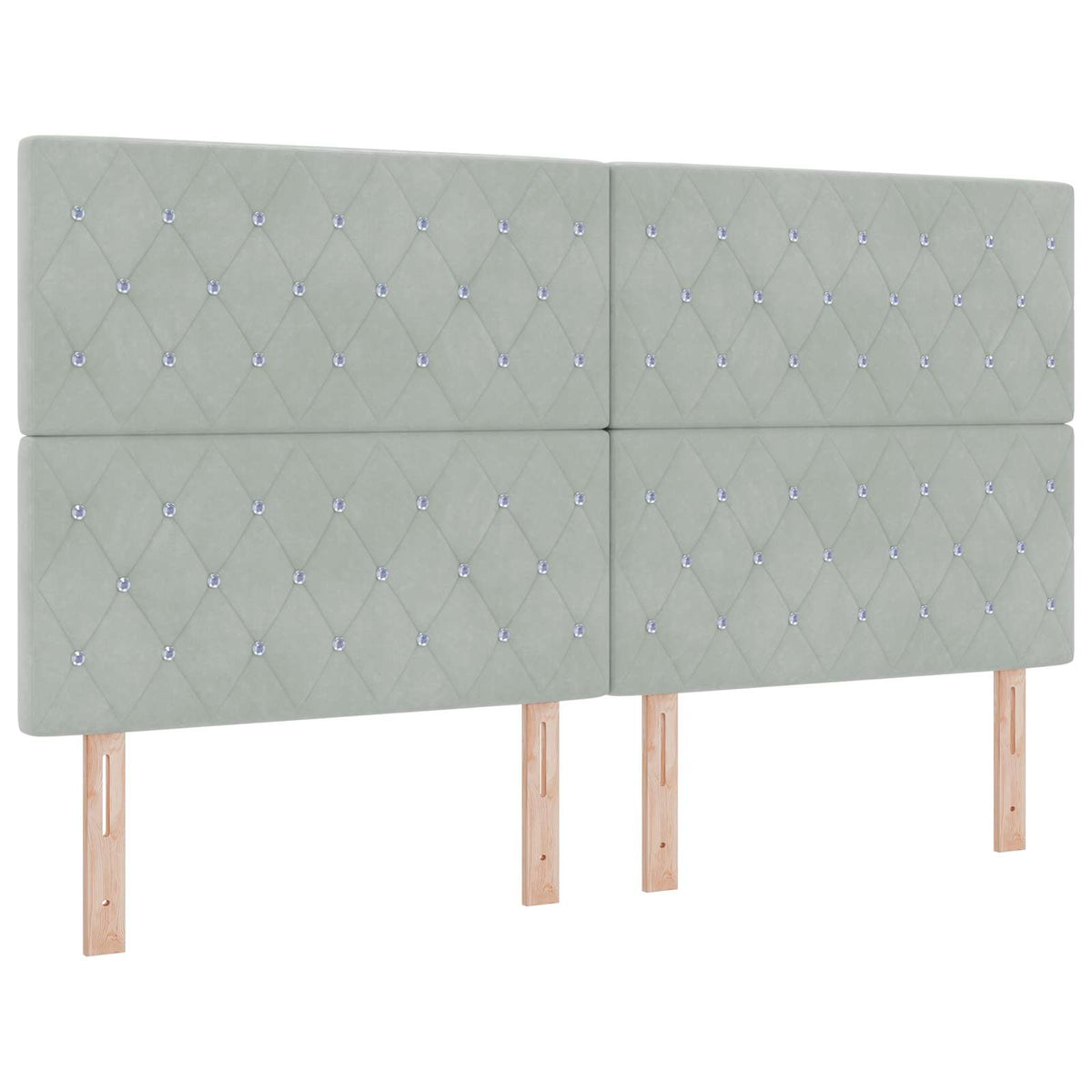 Κρεβάτι Ottoman με στρώμα Ανοιχτό γκρι 180 x 200 cm Βελούδο - Pakobazaar