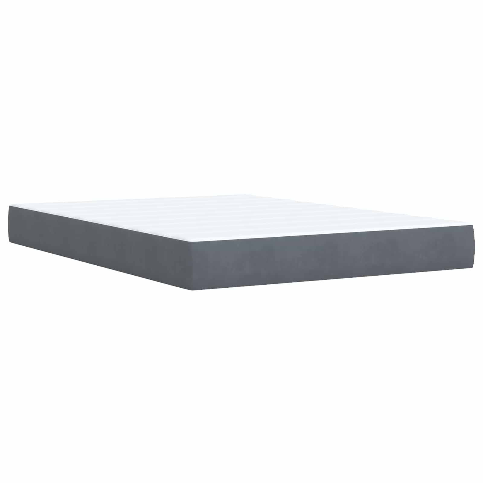 Κρεβάτι Ottoman με στρώμα Σκούρο Γκρι 160 x 200 cm Βελούδο