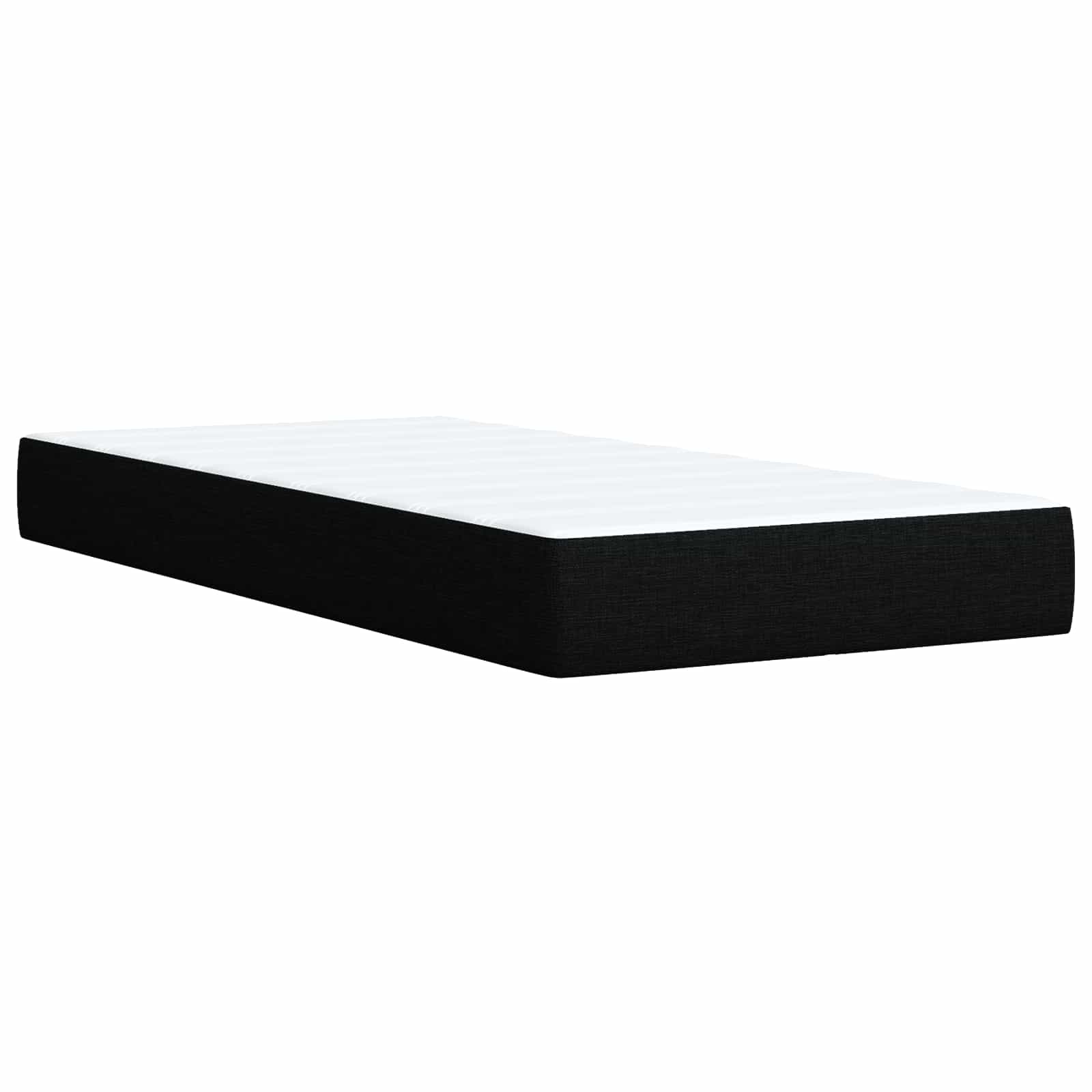 Κρεβάτι Ottoman με στρώμα με κεφαλάρι 2 τμχ. Μαύρο Ύφασμα - Pakobazaar