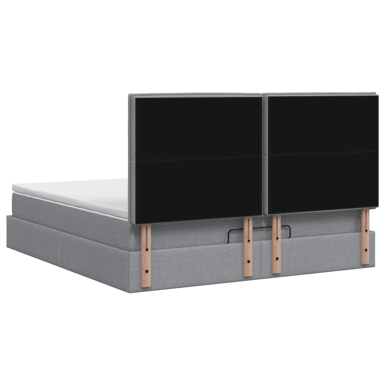 Κρεβάτι Ottoman με Στρώμα και LED Ανοιχτό γκρι 160 x 200 cm - Pakobazaar