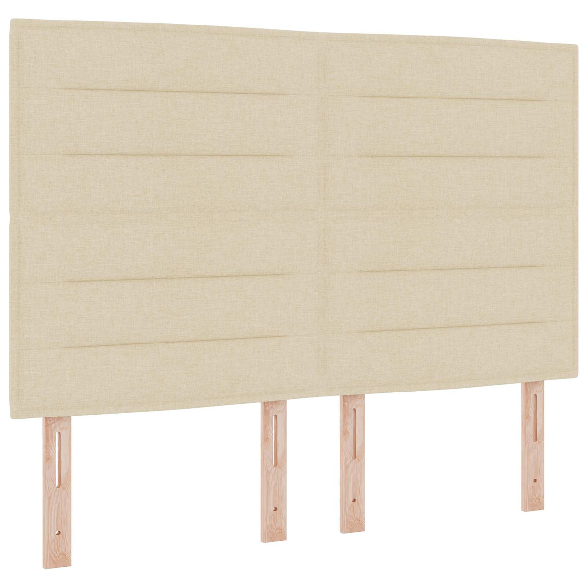 Κρεβάτι Ottoman με Στρώμα και LED Κρεμ 160 x 200 cm Ύφασμα