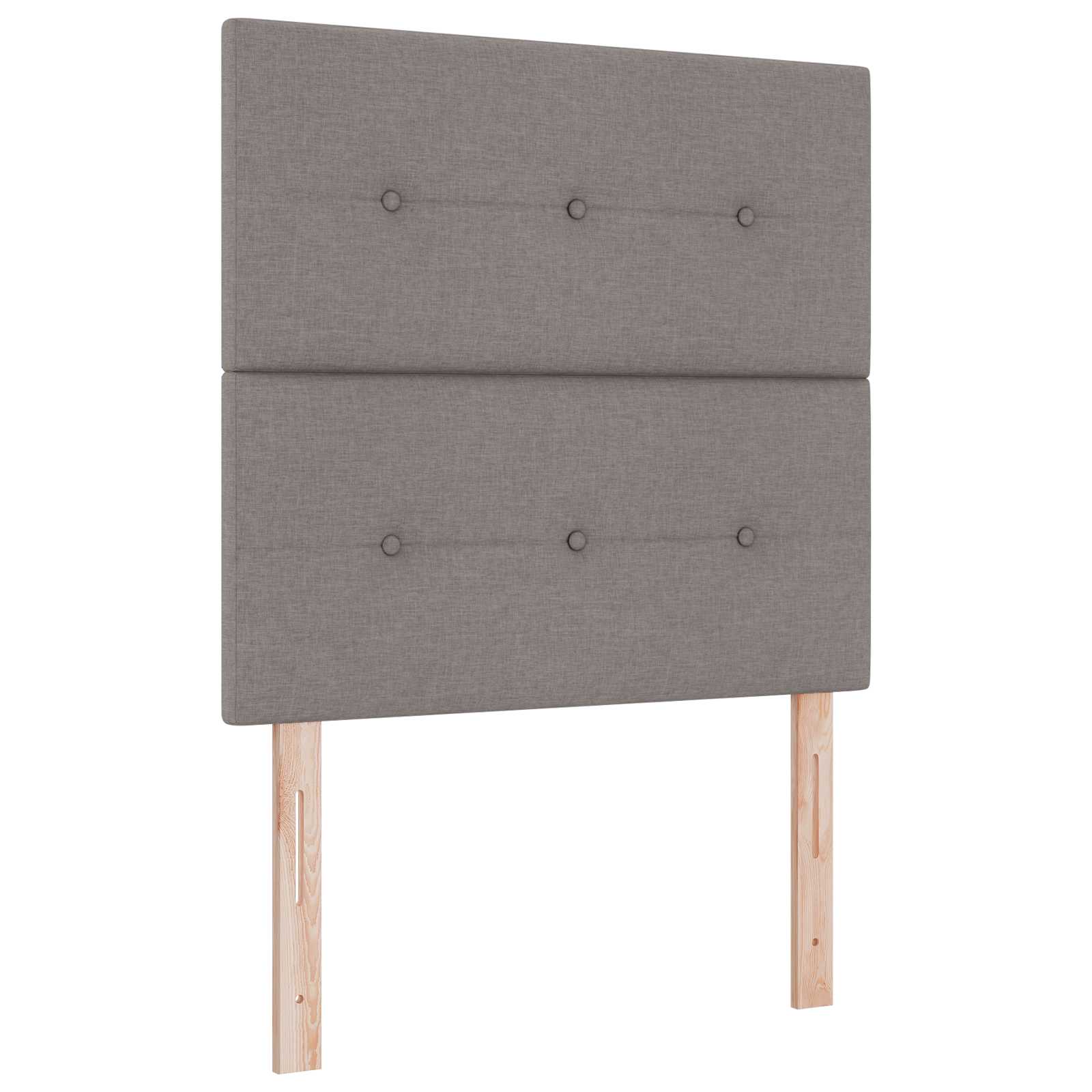 Κρεβάτι Ottoman με Στρώμα και LED Taupe 90 x 190 cm Ύφασμα