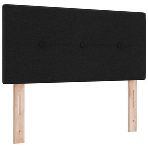Κρεβάτι Ottoman με Στρώμα και LED Μαύρο 120 x 190 cm Ύφασμα - Pakobazaar